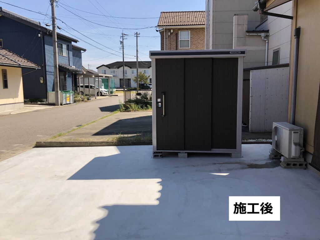 Y様邸・物置・土間工事