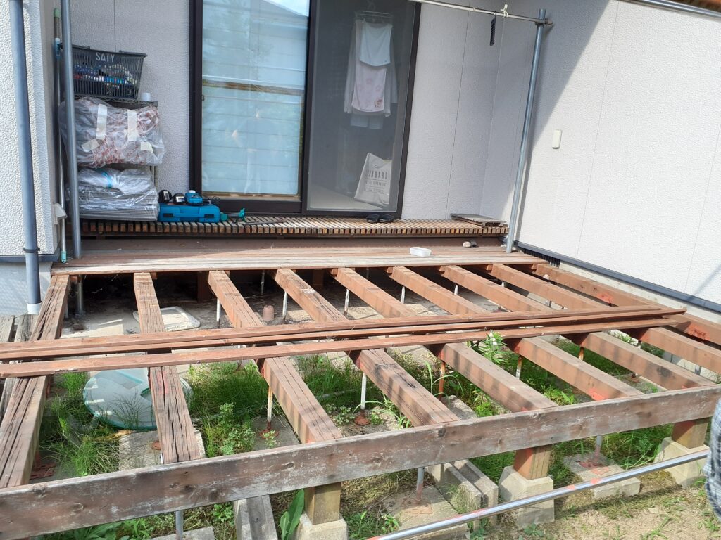 S様リウッドデッキ新設工事