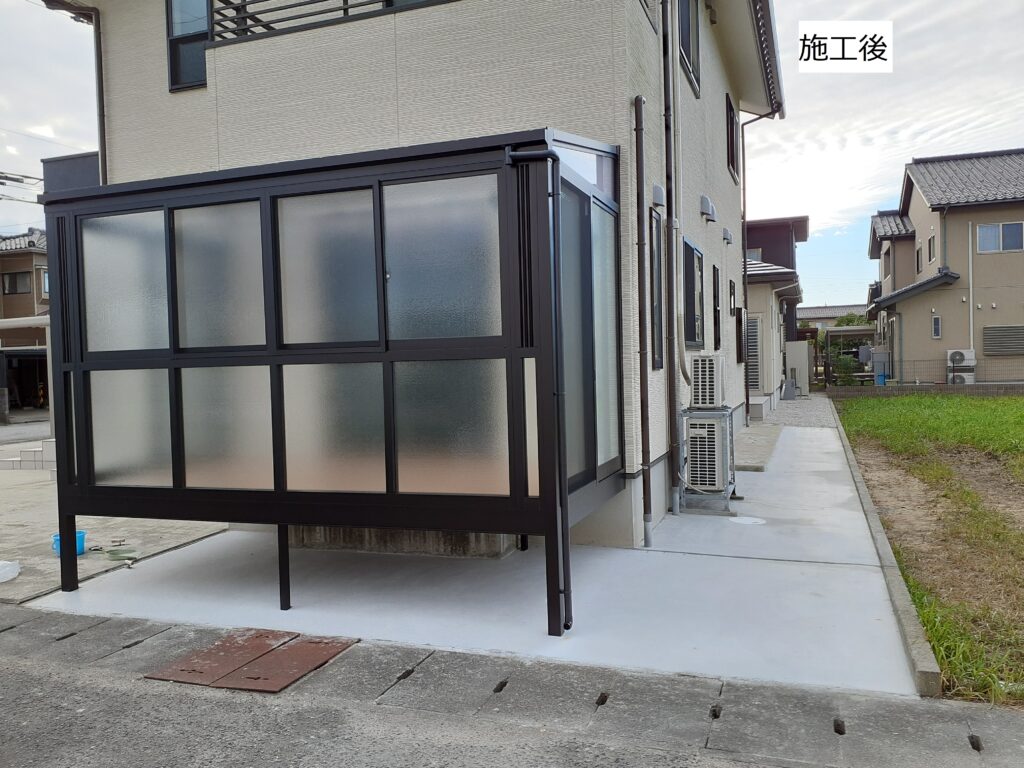 T様邸新設サンルーム・土間新設工事